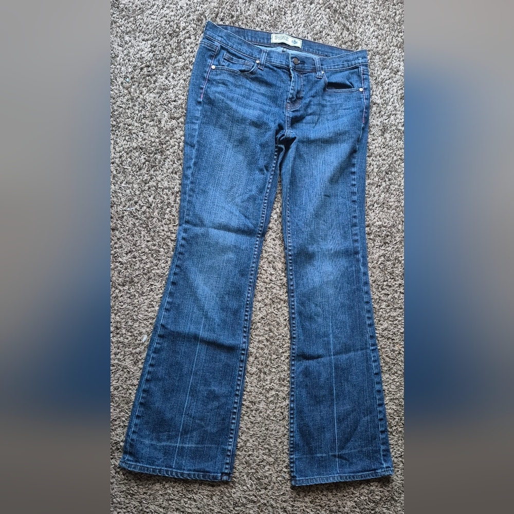 Victoria's Secret Dark Blue Straight-Leg Jeans Size 10R (32in On Waist)